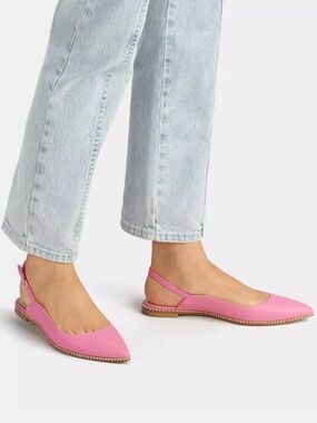 🆕{Coach} Vae Skimmer Leather Sling-Back Mules